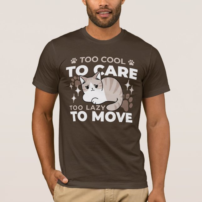 Relaxed & Lazy Vibes for Cat Lovers Design T-Shirt (Front)