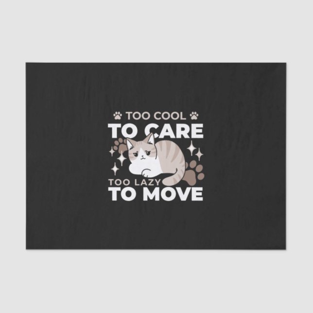 Relaxed & Lazy Vibes for Cat Lovers Design Tissue Paper (Front)