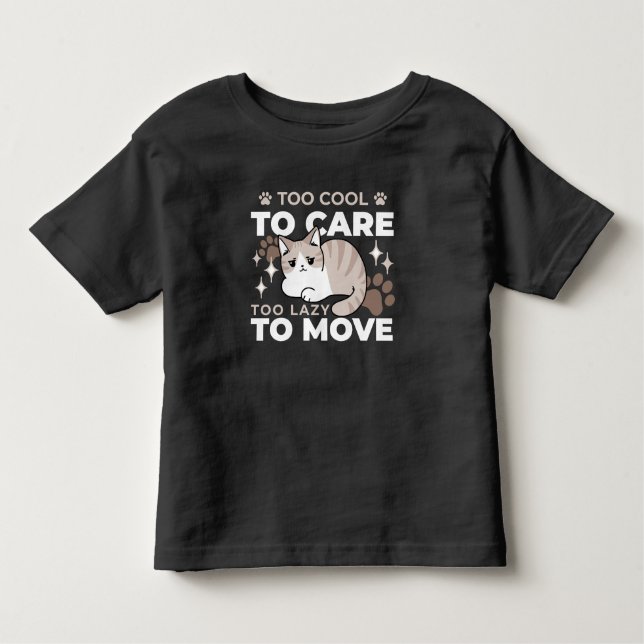 Relaxed & Lazy Vibes for Cat Lovers Design Toddler T-Shirt (Front)