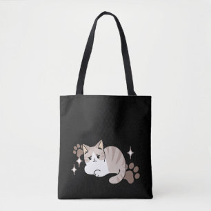Relaxed & Lazy Vibes for Cat Lovers Design Tote Bag