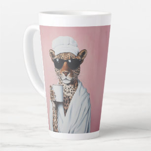 Relaxed Leopard Morning Vibes Latte Mug
