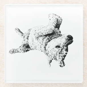 Relaxed Lines of Humor Glass Coaster