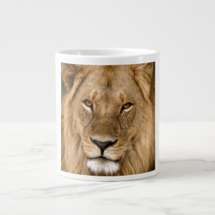 Relaxed Lion King Gaze Large Coffee Mug