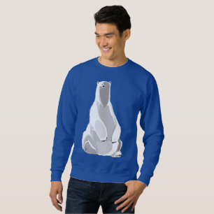 Relaxed Polar Bear - Minimalist Art Sweatshirt