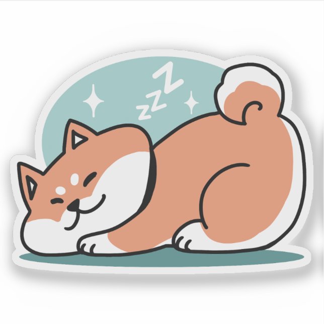 Relaxed Shiba Inu Art: Just a Shiba Lying Low (Front)