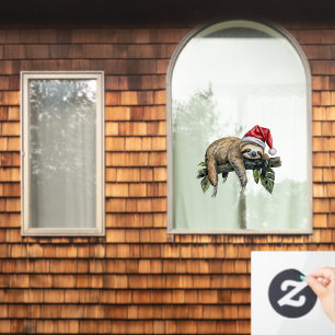 Relaxed Sloth with a Christmas hat 1