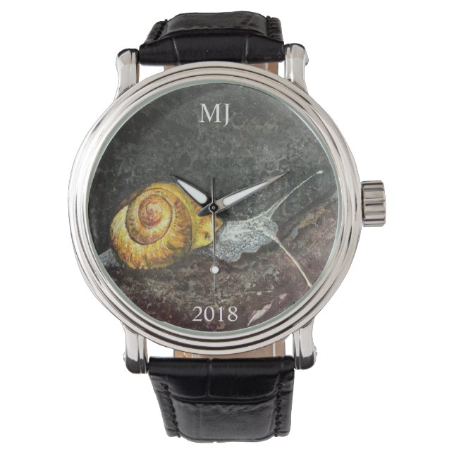 Relaxed Snail Design Men's Watch (Front)