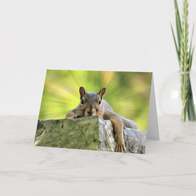 Relaxed Squirrel Card (Front)