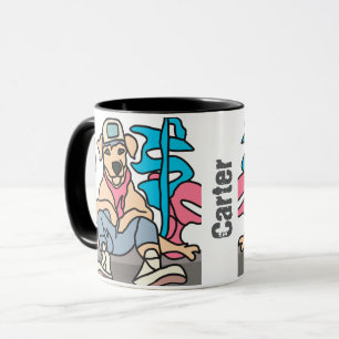 Relaxed Street Retro Dog Mug