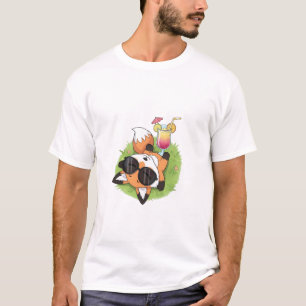 Relaxed Summer Fox Wearing Sunglasses T-Shirt