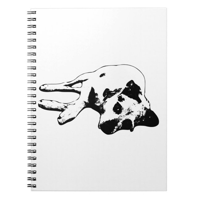  Relaxed Terrier Mix Lying Pose Notebook (Front)