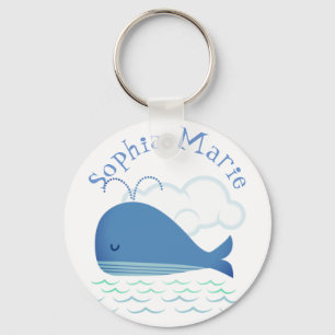 Relaxed Whale Key Ring