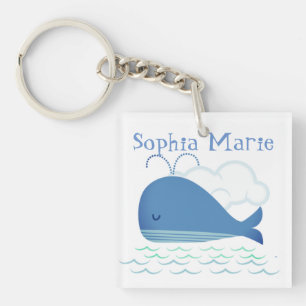 Relaxed Whale Key Ring