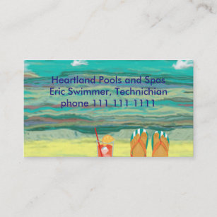 Relaxing at the Beach, Customisable Business Card