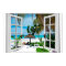 Relaxing Beach and Ocean Theme Window View