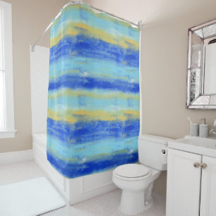 Relaxing Beach Aqua Turquiose Nautical Shower Curtain