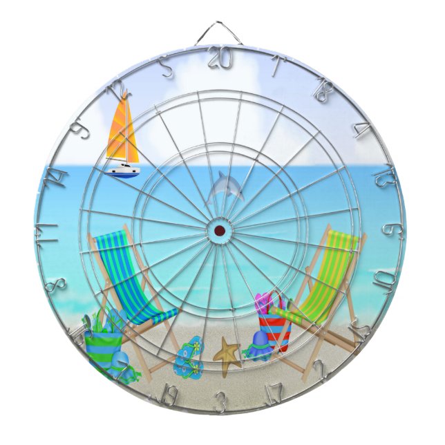 Relaxing Beach Dart Board (Front)