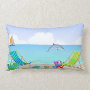 Relaxing Beach Lumbar Pillow