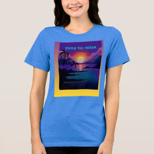 Relaxing Beach Palm Trees Women's T Shirt