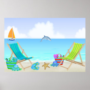 Relaxing Beach Poster/Print Poster