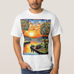 Relaxing by the river 3 T-Shirt
