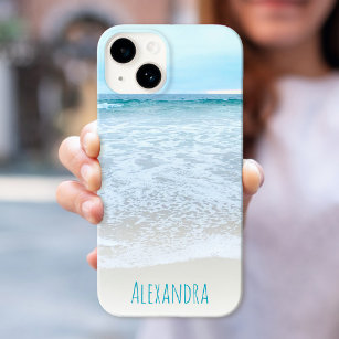 Relaxing California Ocean Beach Waves Photo Custom iPhone 12 Case