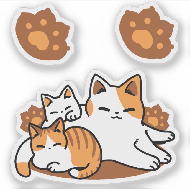 Relaxing Cat Art - 'Laze Furr Days' for Cat Lovers (Front)