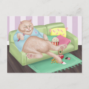 Relaxing Cat Postcard