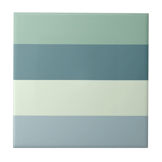 Relaxing Colours Stripes Ceramic Tile (Front)