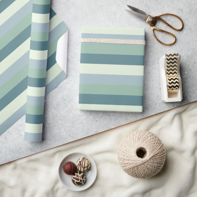 Relaxing Colours Stripes Wrapping Paper (Crafts)