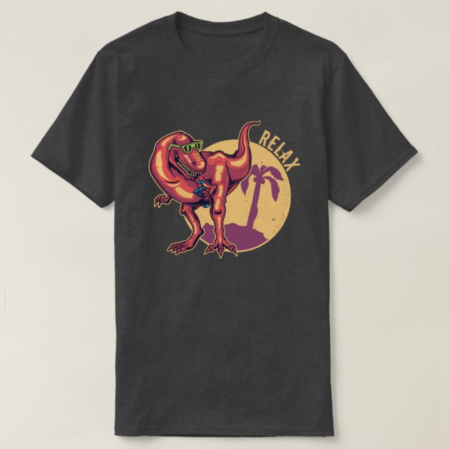 Relaxing Dinosaur T-Shirt (Design Front)