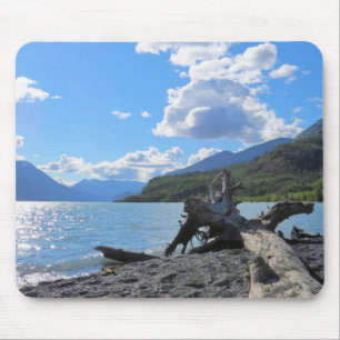 Relaxing Driftwood Beach Lake Kenai, Alaska Mouse Pad