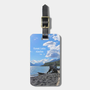 Relaxing Driftwood Beach Log Kenai Lake, Alaska Luggage Tag