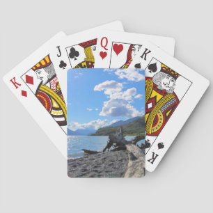 Relaxing Driftwood Beach Log Lake Kenai, Alaska Playing Cards