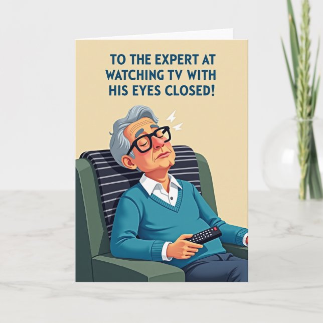 Relaxing Fathers Day Drawing Card (Front)