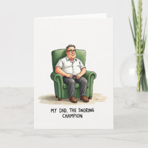 Relaxing Fathers Day Portrait Card