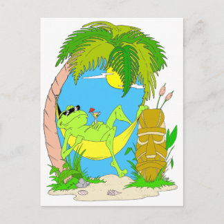 Relaxing Frog Postcard