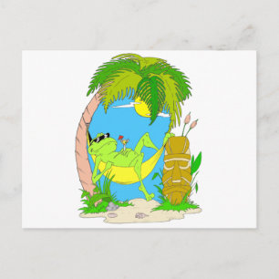 Relaxing Frog Postcard