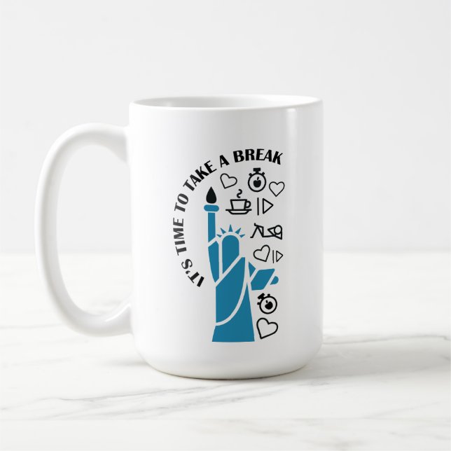 Relaxing fun filled chill vibes take a break  coffee mug (Left)