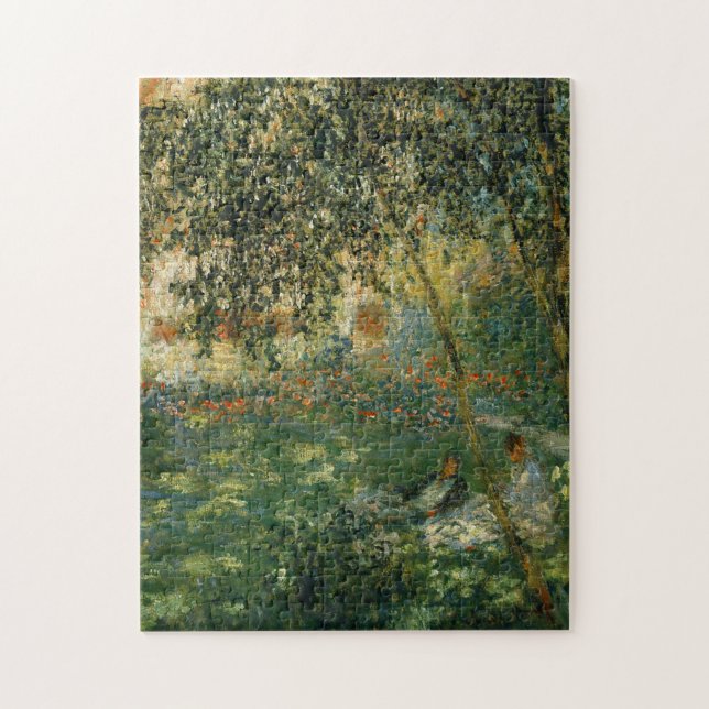 Relaxing in Garden Argenteuil Monet Fine Art Jigsaw Puzzle (Vertical)