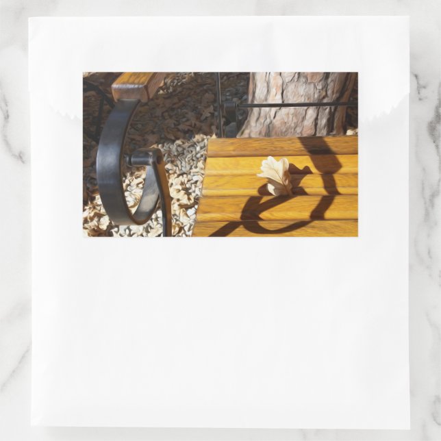 Relaxing in the autumn sun rectangular sticker (Bag)