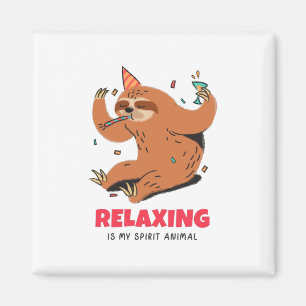 Relaxing Is My Spirit Animal Magnet