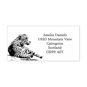 Relaxing Jaguar New Home Address Rubber Stamp