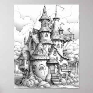 Relaxing Landscape Colouring Poster