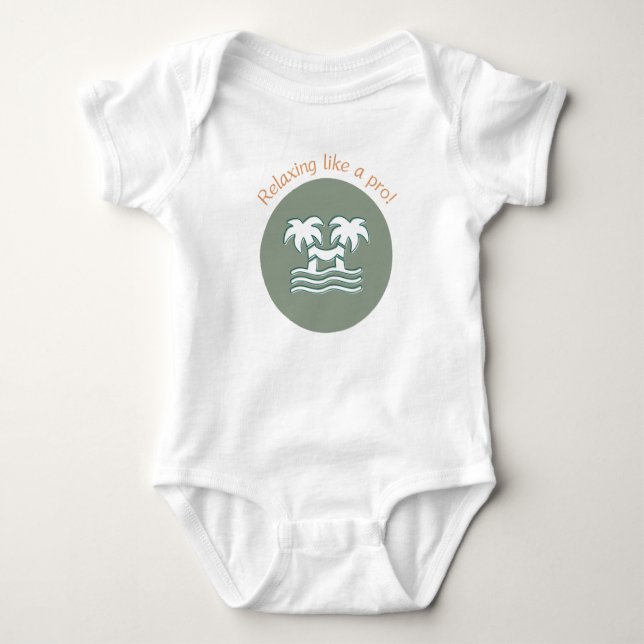 Relaxing Like a Pro Baby Bodysuit (Front)