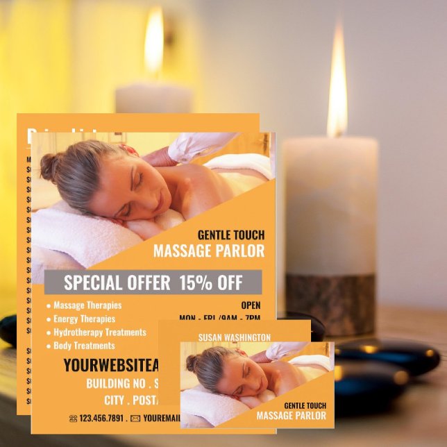 Relaxing Massage, Massage Therapist Business Card (Creator Uploaded)