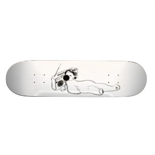relaxing music polar bear skateboard