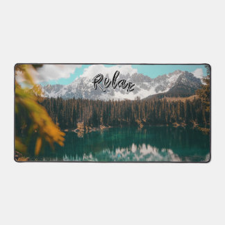 Relaxing nature scenery  desk mat