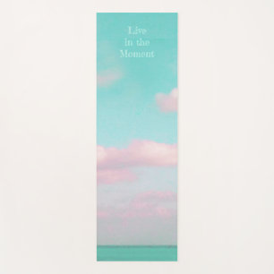 Relaxing Ocean Pink Cloud Modern Yoga Mat
