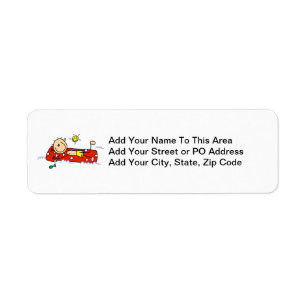 Relaxing on Air Mattress Return Address Label